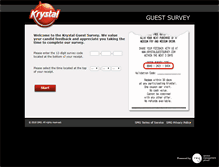 Tablet Screenshot of krystalguestsurvey.com